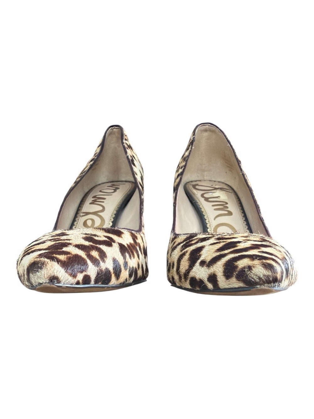 Sam Edelman Leopard Calf Hair Pointed Toe Pumps Heels Size 8 - Picture 8 of 13
